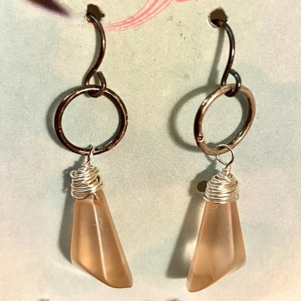 NWT~Eclectic Earth Glass Earrings